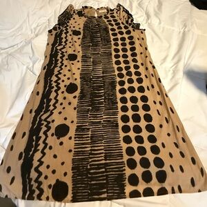 THML Black and Tan Polka Dot Dress